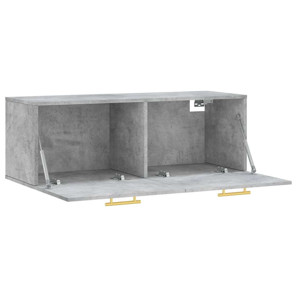 Wall Cabinet Concrete Grey 100x36.5x35 cm Engineered Wood